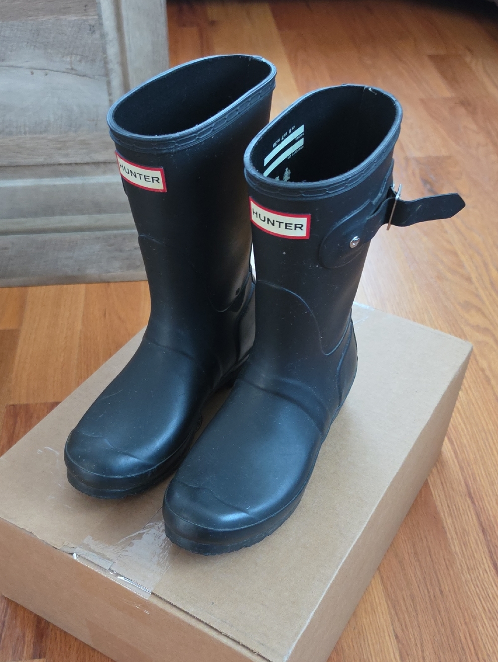 Hunter Matte Black Short Waterproof Rain Boots